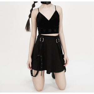 Harajuku Yami Kawaii Fashion Gothic Suspender Mini Skirt