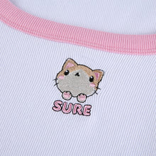 Harajuku Kawaii Fashion Long Sleeve Cat Crop Top