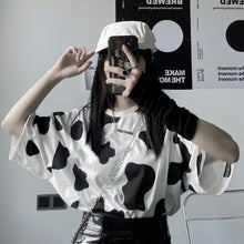 Harajuku Kawaii Fashion Cow Print Oversized T-shirt