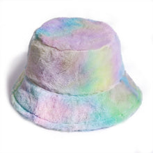 Harajuku Kawaii Fashion Korean Style Fuzzy Pastel Tie-Dye Bucket Hat