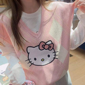 hello kitty sweater vest pink