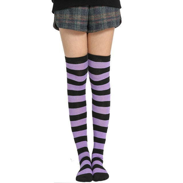 Harajuku cute striped knee socks bottoming socks high socks · Harajuku  Fashion Style · Online Store Powered by Storenvy
