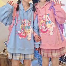 Harajuku Kawaii Fashion Sugar Bear Pastel Hoodie