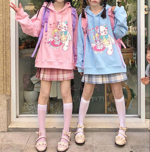 Harajuku Kawaii Fashion Sugar Bear Pastel Hoodie