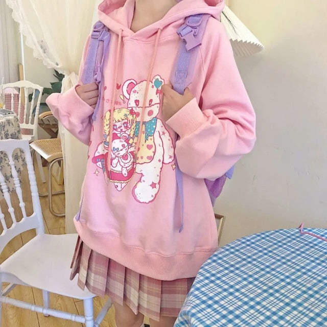 pastel anime hoodies
