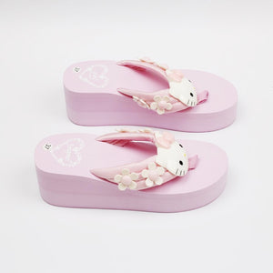 womens slides y2k hello kitty platform shoes