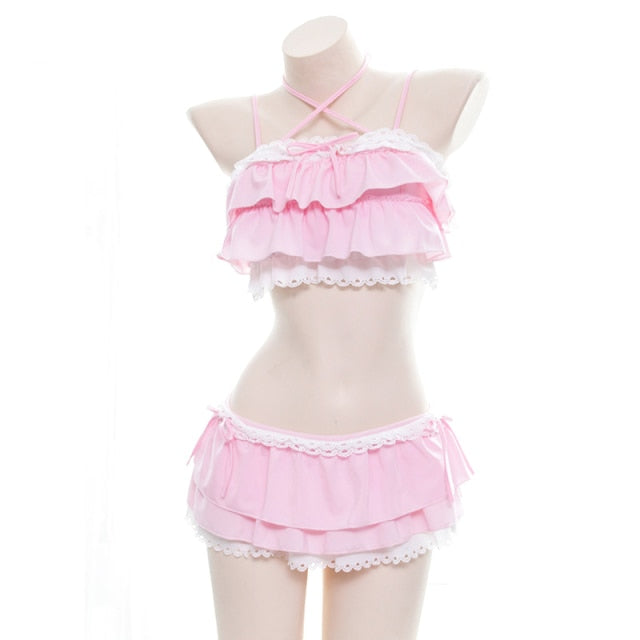 Kawaii Fashion Two-Piece Pajama Lingerie Set The Kawaii Factory Kawaii Fashion Two-Piece Pajama Lingerie Set The Kawaii Factory
