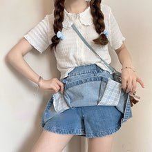Harajuku Kawaii Fashion Y2K Kidcore Slit Denim Mini Skirt