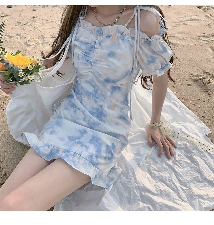 Harajuku Kawaii Fashion Coquette Aesthetic Cloud Ruffle Mini Dress The Kawaii Factory Harajuku Kawaii Fashion Coquette Aesthetic Cloud Ruffle Mini Dress The Kawaii Factory