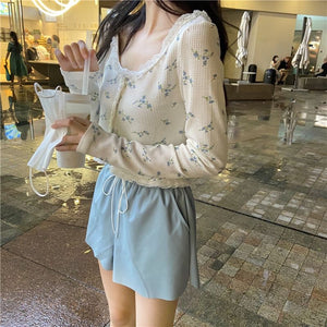 Harajuku Kawaii Fashion Floral Cropped Cardigan