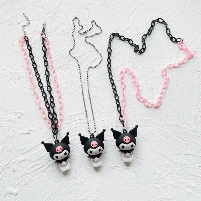 Harajuku Kawaii Fashion Clear Chain Gummy Bear Necklace 5