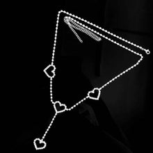 Harajuku Y2K Rhinestone Heart Waist Chain Body Jewelry