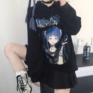 Women Pastel Goth Graphic T Shirt Harajuku Tshirt for Ladies Kawaii  Japanese Anime Clothes Gothic Clothing Black Tee Top - AliExpress