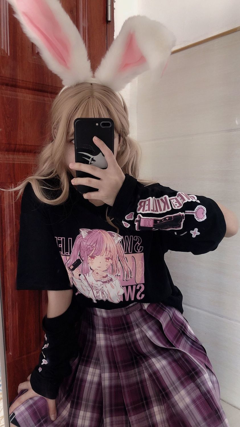 Harajuku Kawaii Fashion Anime Girl Drop Sleeve Sweatshirt – The