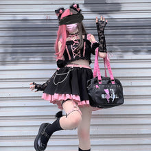 Harajuku Kawaii Fashion Gothic Black/Pink Cat Girl Cosplay Outfit