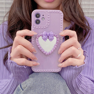 Harajuku Kawaii Fashion Gyaru Heart Mirror iPhone Case – The Kawaii Factory Harajuku Kawaii Fashion Gyaru Heart Mirror iPhone Case – The Kawaii Factory