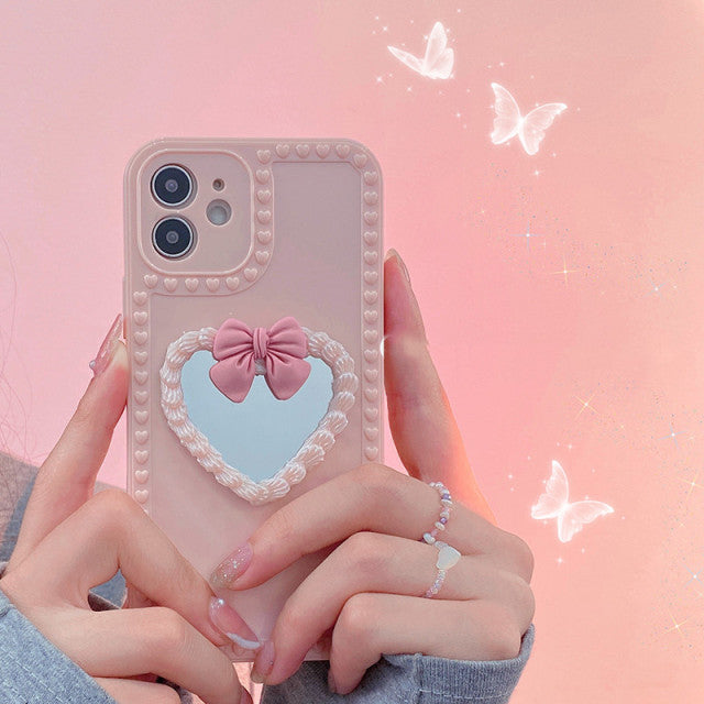 Harajuku Kawaii Fashion Gyaru Heart Mirror iPhone Case – The Kawaii Factory Harajuku Kawaii Fashion Gyaru Heart Mirror iPhone Case – The Kawaii Factory