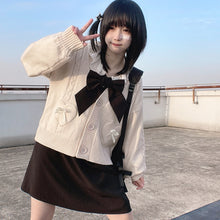 Harajuku Kawaii Fashion Heart Pocket Knit Cardigan
