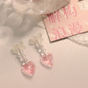 Harajuku Kawaii Fashion Y2K Fairycore Heart Acrylic Earrings