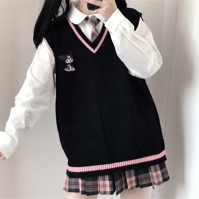 PALACE ニット　ベスト　KAWAII VEST KNIT Harajuku Kawaii Fashion Character Knit Vest – The Kawaii Factory