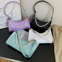 Coquette Korean Fashion Y2K Baguette Bag with Pearl Chain