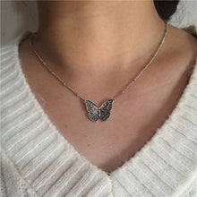 Harajuku Y2K Fairycore Silver Butterfly Chain Necklaces