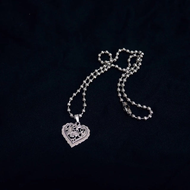 Harajuku Y2K Fairycore Silver Butterfly Chain Necklaces