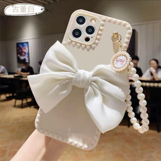 Harajuku Kawaii Fashion Gyaru Bow Pearl iPhone Case The Kawaii Factory Harajuku Kawaii Fashion Gyaru Bow Pearl iPhone Case The Kawaii Factory