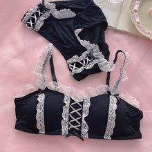 Harajuku Kawaii Fashion Maid Style Black Lingerie Set