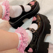 Harajuku Kawaii Fashion Y2K Lolita Heart Platform Mary Jane Shoes
