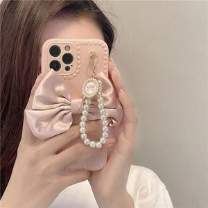 Harajuku Kawaii Fashion Gyaru Bow Pearl iPhone Case