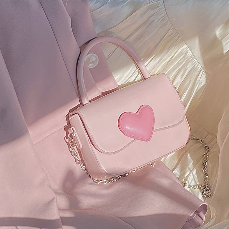 Harajuku Kawaii Fashion Coquette Dollcore Pink Heart Bag – The