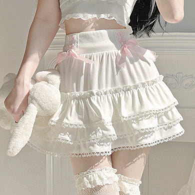 Harajuku Kawaii Fashion Coquette Aesthetic Ruffle Bloomer Style Skirt