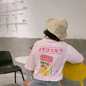 Peach Milk Tshirt (Pink/Beige)