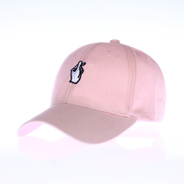 Korean Heart Baseball Cap (Black/Pink/White) – The Kawaii