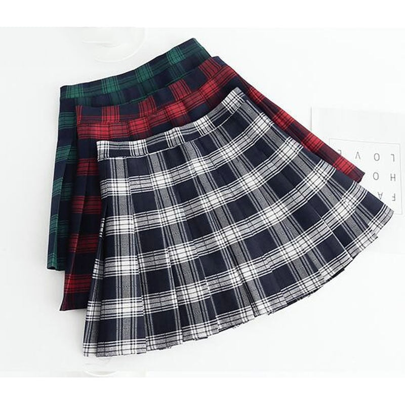 Red Green Tartan Plaid Checkered Mini Skirt – The Kawaii Factory