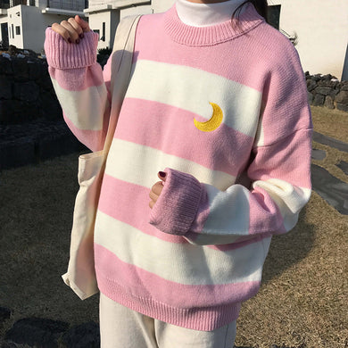 womens kawaii pink sailor moon sweater