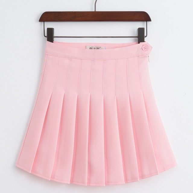 womens pleated mini skirt pink tennis skirt 2014 tumblr aesthetic 2010s fashion