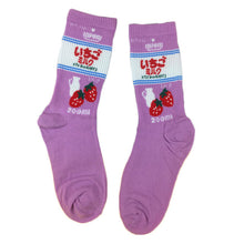 Japanese Ichigo Milk Ankle Socks