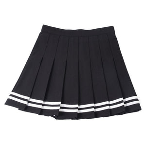 Harajuku Japanese School Uniform Striped Pleated Skirt – The Kawaii Factory