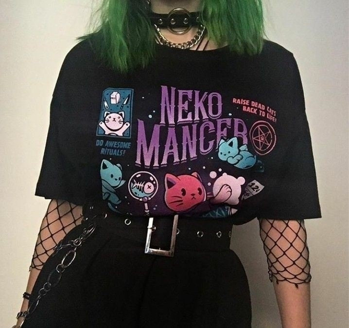 Harajuku Nekomancer Tshirt The Kawaii Factory