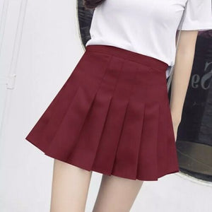 womens pleated mini skirt cherry red tennis skirt 2014 tumblr aesthetic 2010s fashion
