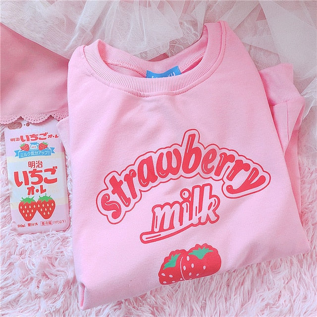 Harajuku Strawberry Milk Sweatshirt