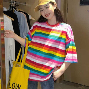 Harajuku Rainbow Stripes T-shirt